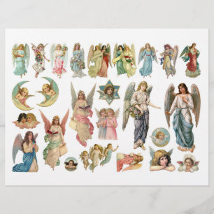 Fina Angel Illustrations från Viktoriansk skräp