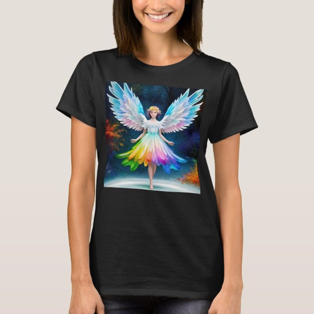 Fina Angel med Vingar T Shirt (Framsida)