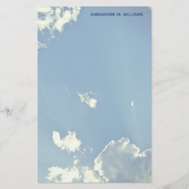 Fina Blå himmel Clouds Brevpapper