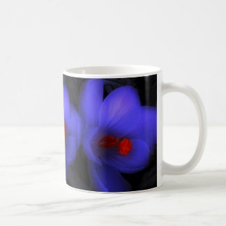 Fina blå Lila Crocus Blooms Kaffemugg