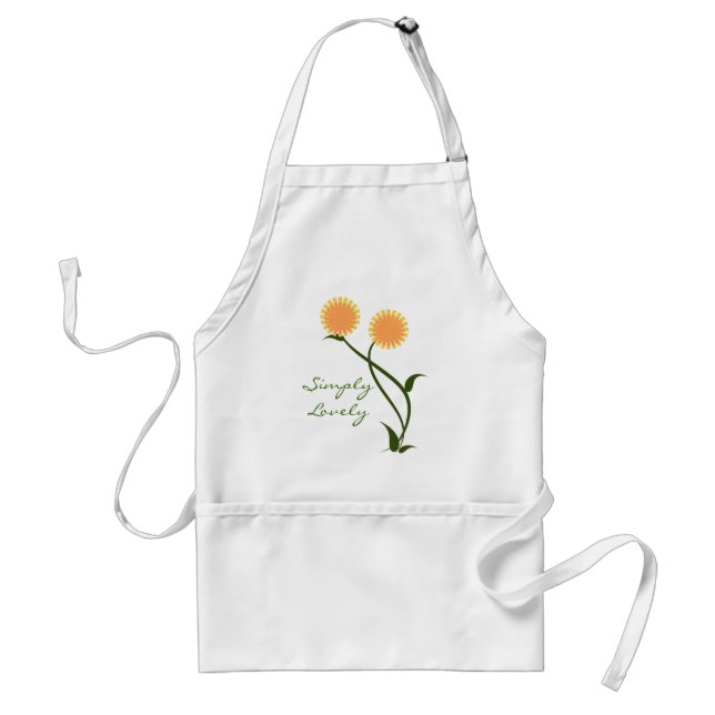 Fina blommor Apron, Orange Förkläde (Framsidan)
