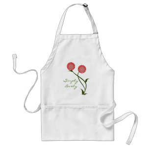 Fina blommor Apron, Röd Förkläde