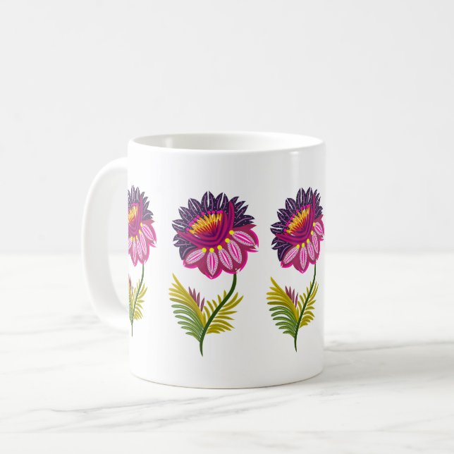 Fina blommor kaffemugg (Framsida vänster)