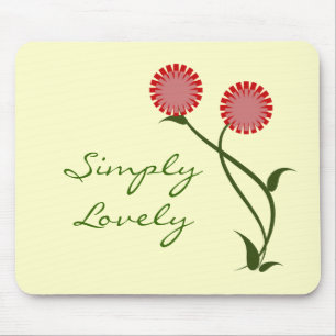 Fina Blooms Mousepad, Röd Musmatta
