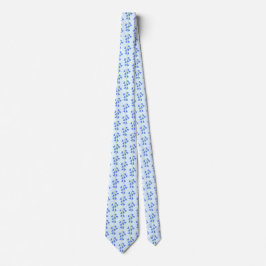 Fina Bluebells Blek Blue Necktie Slips