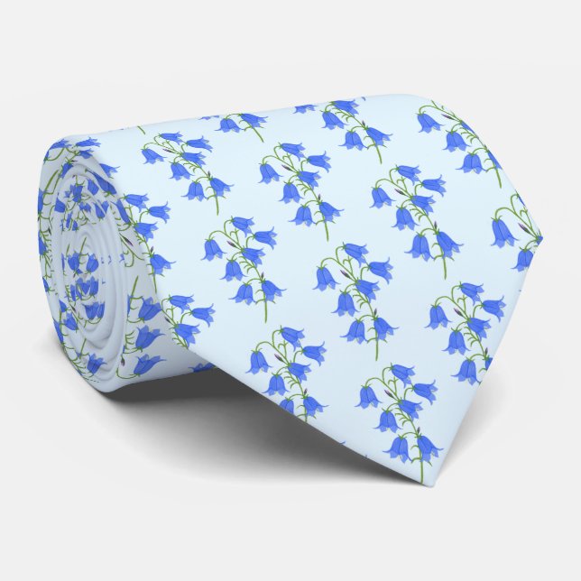Fina Bluebells Blek Blue Necktie Slips (Rullad)