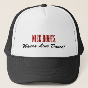 Fina Boots. Wanna Line Dance? Truckerkeps