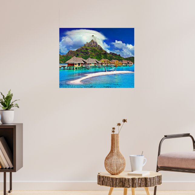 Fina Bora Bora, Fransk Polynesien Poster (Vardagsrum 3)