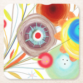 Fina bröllopsbuketter underlägg papper kvadrat