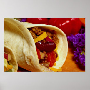 Fina Burrito-receptet för mat älskare Poster