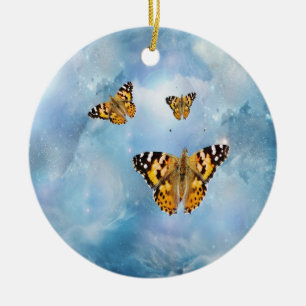 Fina Butterflies Julgransprydnad Keramik