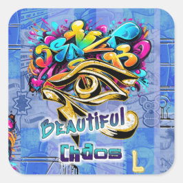 Fina chaos, 3 x 3 tum fyrkantigt klistermärke