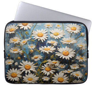 Fina daisy på blå bakgrund laptop fodral