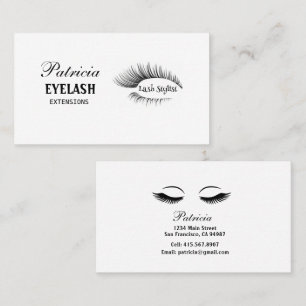 Fina Eyelash Extensions-tekniker - snedstreck Visitkort