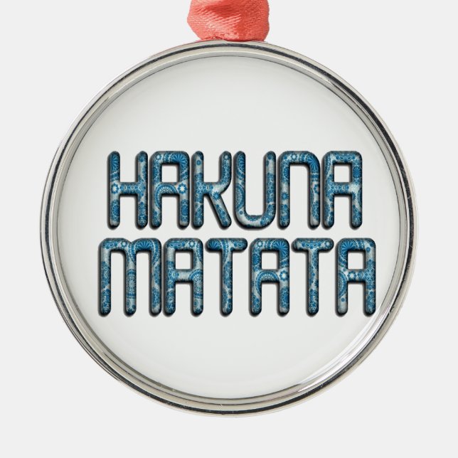 Fina fantastisk swahili textcitattecken julgransprydnad metall (Framsidan)