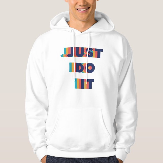 Fina färgstarka texter Motiverande citat Hoodie (Framsida)
