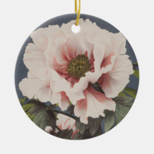 Fina fotomekaniska avtryck av Peony Flowers Julgransprydnad Keramik