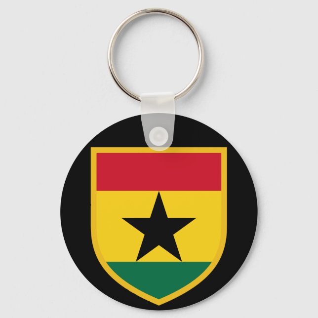 Fina Ghana Flagga Nyckelring (Framsida)