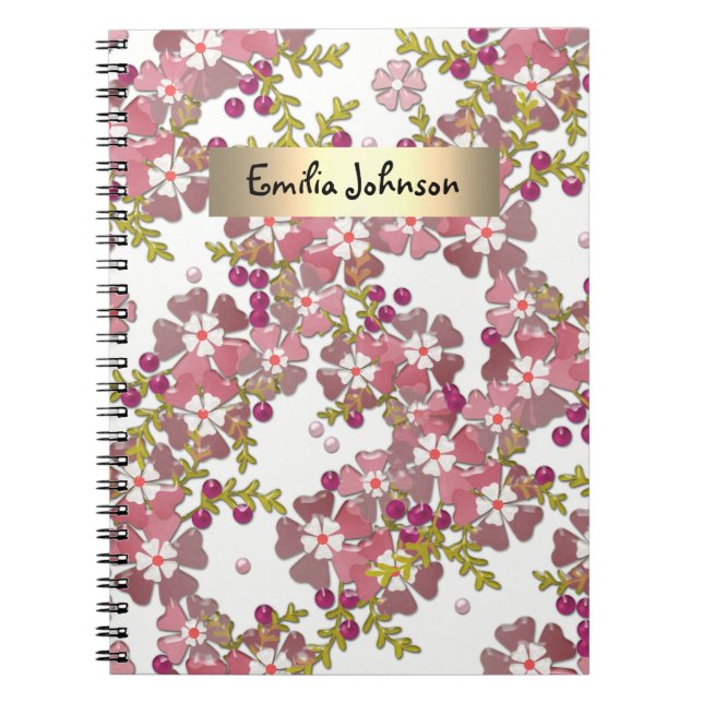 Fina glasblommor anteckningsbok (Framsidan)