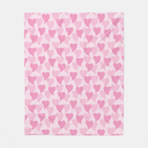 Fina Hearts Seamless Mönster Fleecefilt