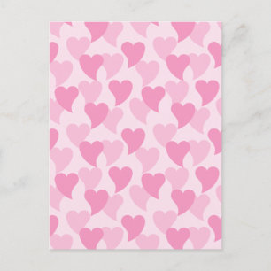 Fina Hearts Seamless Mönster Vykort