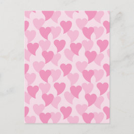 Fina Hearts Seamless Mönster Vykort