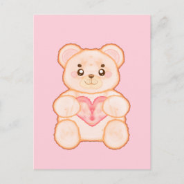 Fina hjärtans dag med rött hjärta vykort