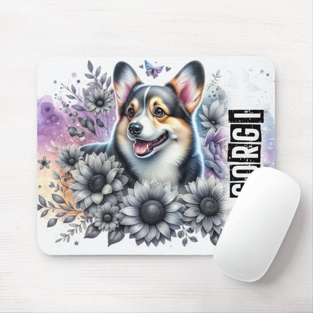 Fina Hundraser/Corgi Hund Musmatta (Med mus)
