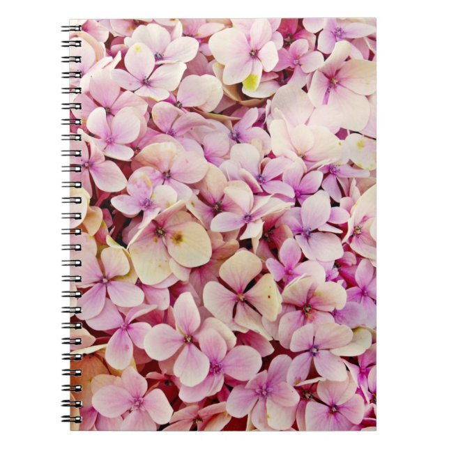 Fina Hydrangea Flowers Anteckningsbok (Framsidan)