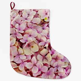 Fina Hydrangea Flowers Stor Julstrumpa