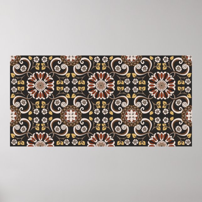 Fina islamiska medallion sömlös mönster texti poster (Framsidan)