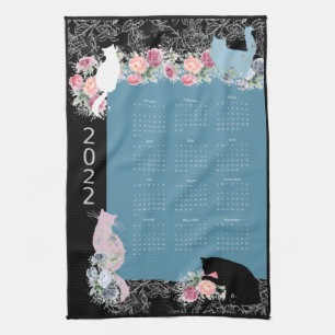Fina Kattunge Ro Garden 2022 Calendar Towel Kökshandduk