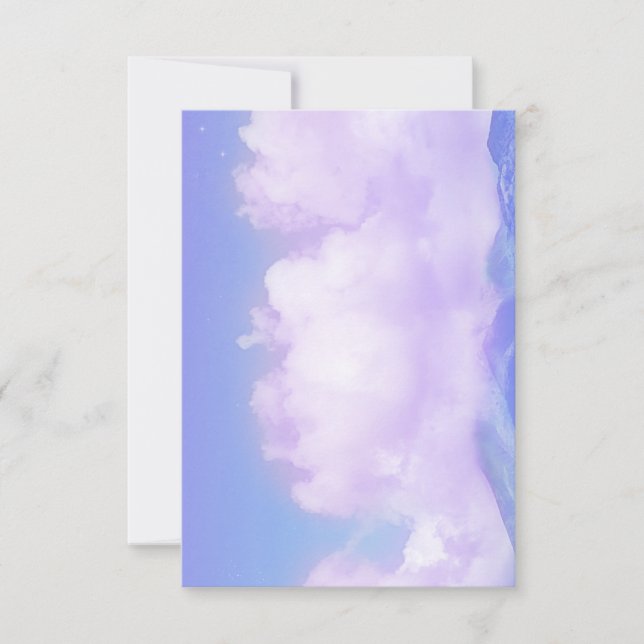 Fina Lavender Clouds Scenery Tack Kort (Framsida)