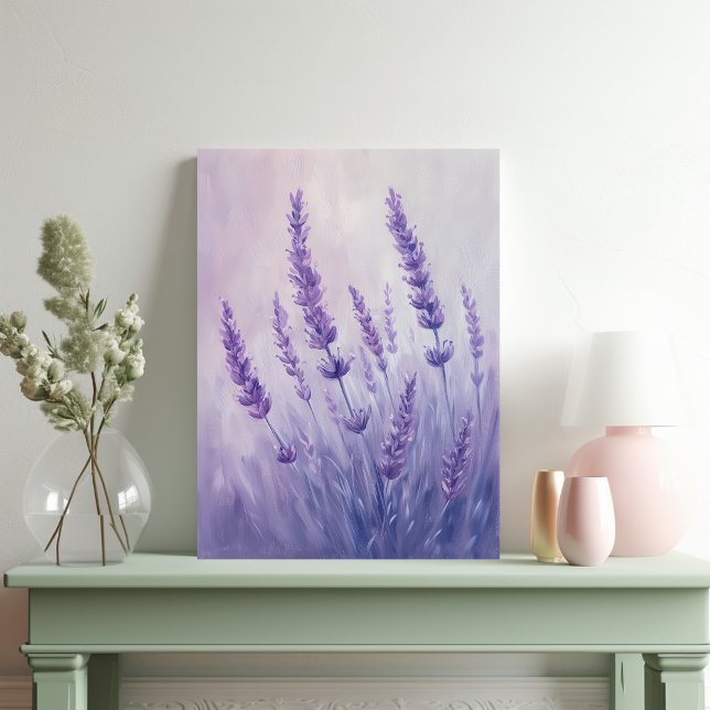 Fina Lavender Pastel Illustration Canvastryck (Skapare uppladdad)