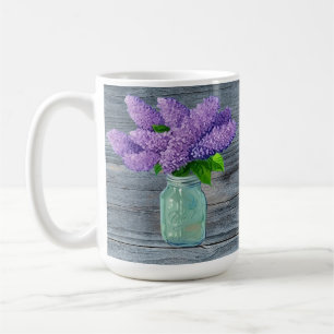 Fina Lilacs i Rustic Mason Burk Kaffemugg
