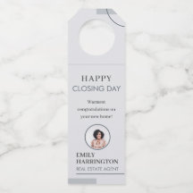 Fina Linjer Stängningsdag Fastighetsmäklare Grå