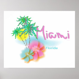 Fina Miami, Florida, Handflatan Poster