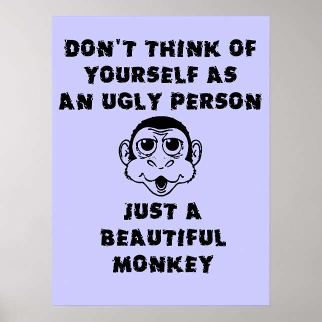 Fina Monkey Funny Poster Humor (Framsidan)