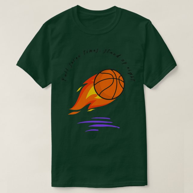 Fina motiverande citat: Sju gånger står vi upp T Shirt (Design framsida)