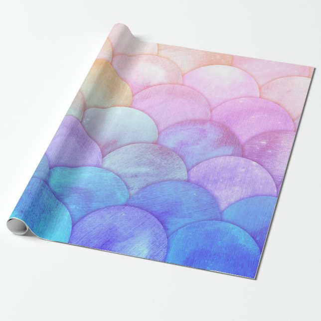 Fina och färgstarka Sjöjungfruar Presentpapper (Utrullad)