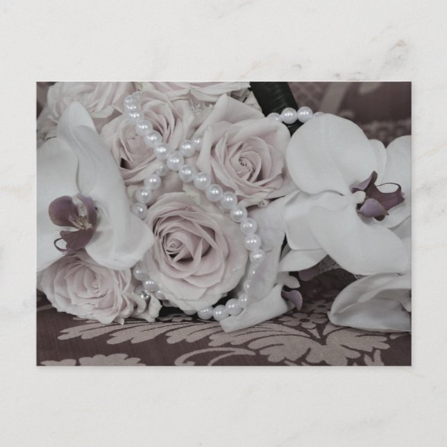 Fina Orchids och Ro Spara datumet Vykort (Framsida)