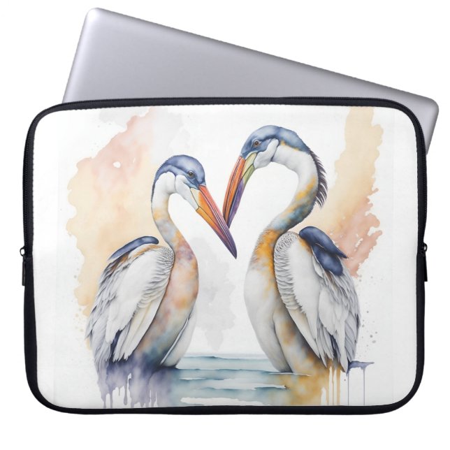 Fina Pelican-par, Pelican Kärlek Bonds Laptop Fodral (Framsidan)