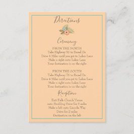 Fina persikoorienteringar för Blommigt Tilläggskort