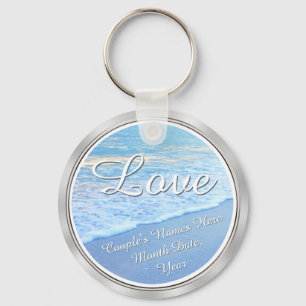 Fina Personlig Beach Wedding Favors Nyckelring