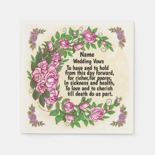 Fina Ro Bröllop Vows napkins Pappersservett