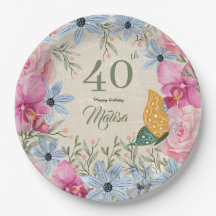 Fina, roliga blommor 40-årsdag Modern