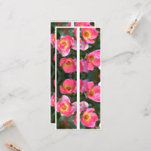 Fina Rosa Flowers Två Bokmärken