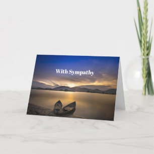 Fina Rowboat Vatten Sunrise Fotosympati Kort