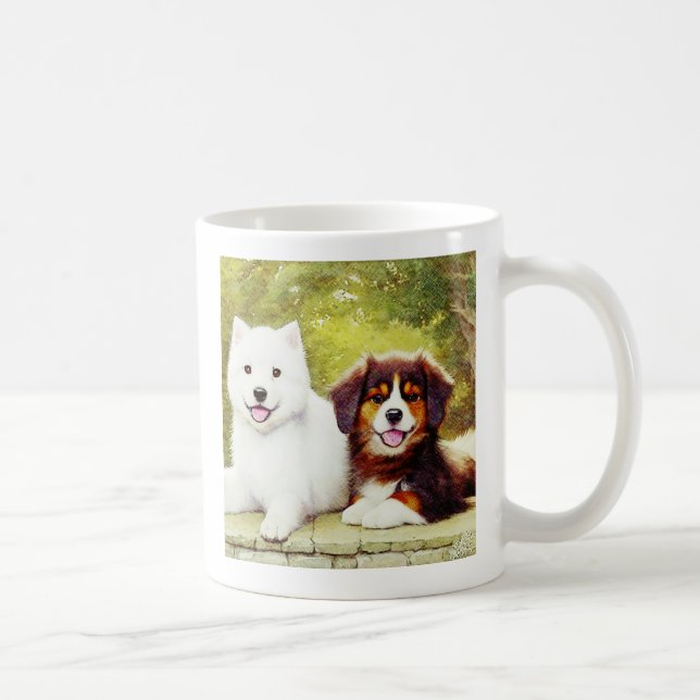 Fina Samoyed & English Shepherd Valps Kaffemugg (Höger)