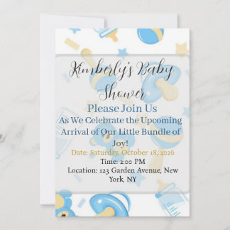 fina små baby shower servetter inbjudningar